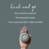 imageHatch Go  Portable Sound Machine for Babies and Kids  Sleep Soother  10 Soothing Sounds  White Noise  Shush  Travel  Registry Gift  Baby Shower  Clips on Stroller  GreigeSlate