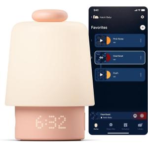 imageHatch Baby Sound Machine Night Light  Hatch Baby Model  Sleep Support  Registry Essential Routine Builder TimetoRise Alarm Clock White Noise Nursery Stories Toddler Kids WiFi MintPeach