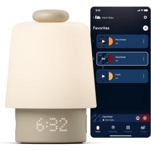 imageHatch Baby Sound Machine Night Light  Hatch Baby Model  Sleep Support  Registry Essential Routine Builder TimetoRise Alarm Clock White Noise Nursery Stories Toddler Kids WiFi MintGreige